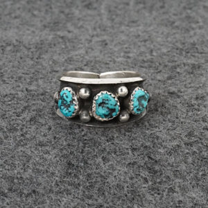 Classic Turquoise & Sterling Silver Ring by Paul Largo – Navajo Handmade