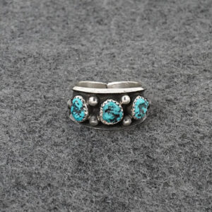 Classic Turquoise & Sterling Silver Ring by Paul Largo – Navajo Handmade