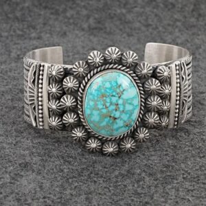 Bold Kingman Sterling Silver Bracelet by Michael Calladitto – Navajo Cuff
