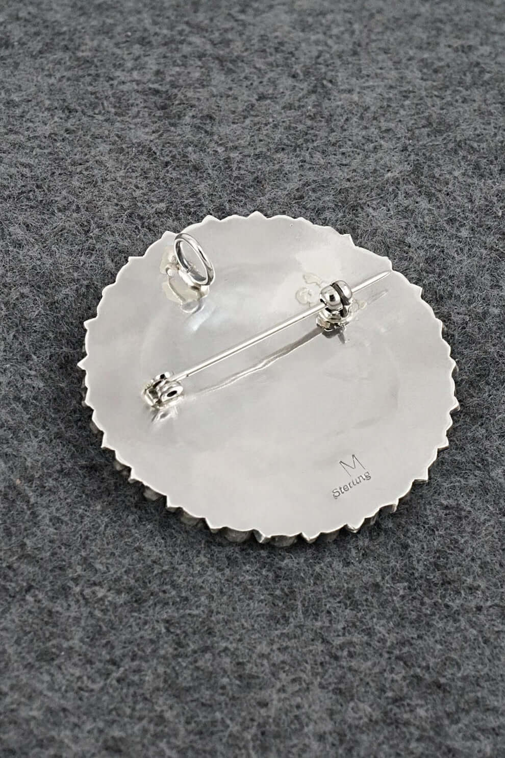 Extraordinary Native American Jewelry Set by Gerald Mitchell – Full Squash Blossom Ensemble - Image 9