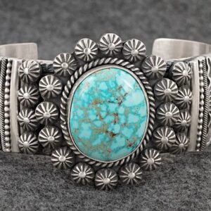 Bold Kingman Sterling Silver Bracelet by Michael Calladitto – Navajo Cuff