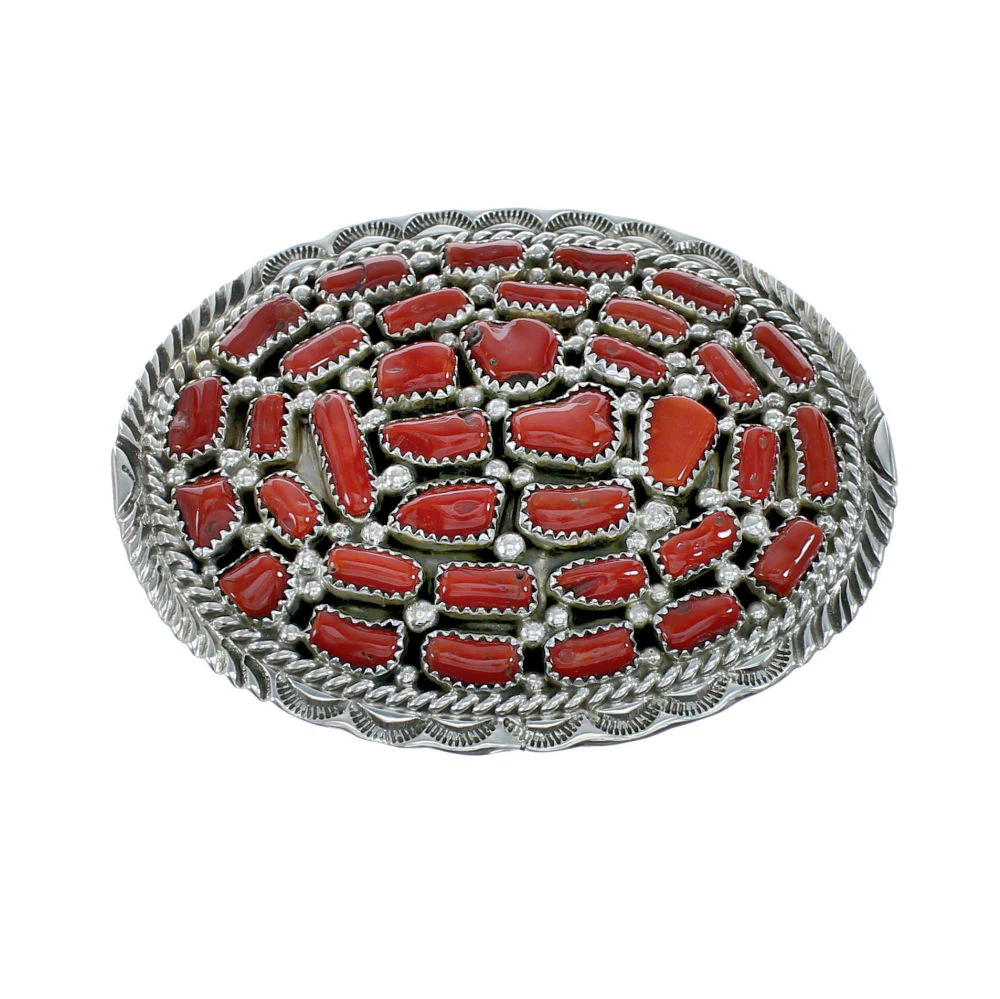 American Indian Coral Sterling