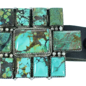 American Indian Turquoise And Sterling Silver Concho Belt