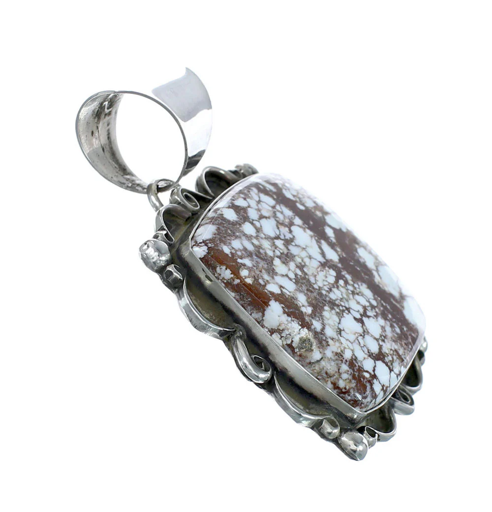 Buy Authentic Navajo Wild Horse Turquoise And Sterling Silver Pendant - Image 2