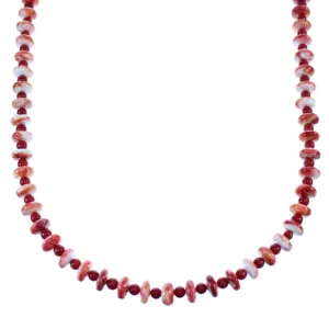 Buy Navajo Oyster Shell And Coral Sterling Silver Bead Necklace