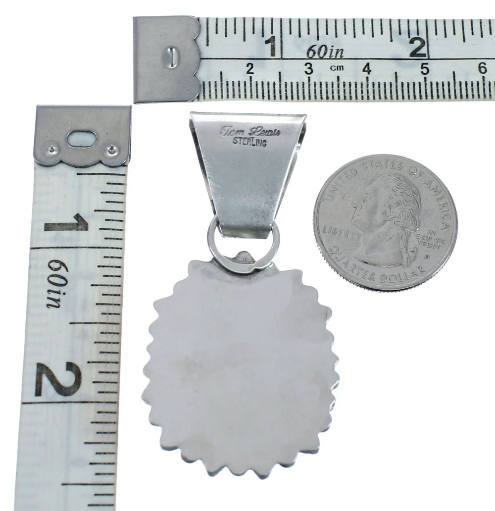 Coral Sterling Silver Native American Pendant - Image 3