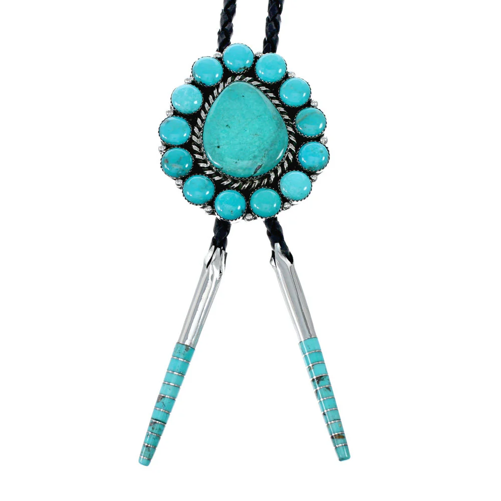 Genuine Navajo Bolo Tie Turquo