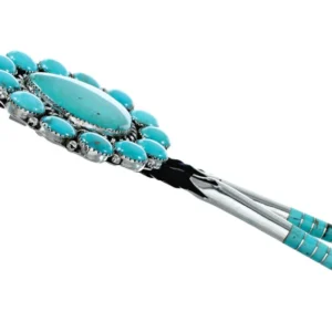 Genuine Navajo Bolo Tie Turquoise Sterling Silver Native American