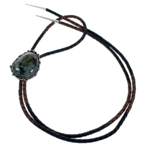 Navajo Green Opal Sterling Silver Native American Genuine Bolo Tie