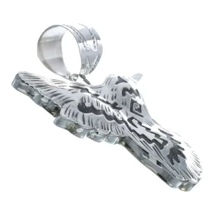 Genuine Navajo Hummingbird Sterling Silver Pendant