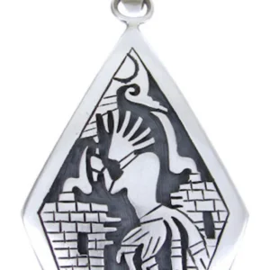 George Phillipis Hopi Kokopelli Native American Pendant
