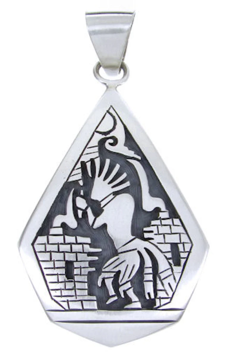 George Phillipis Hopi Kokopelli Native American Pendant - Image 2