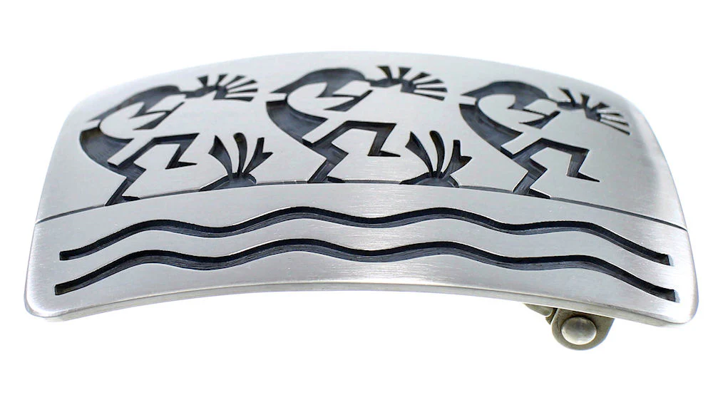 Hopi Kokopelli Prayer Sticks George Phillips Belt Buckle - Image 2