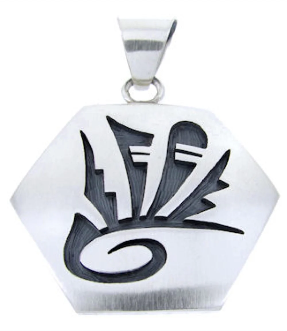 George Phillips Sterling Silver Native American Pendant - Image 2