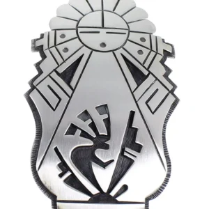 Hopi George Phillips Sun Kokopelli Genuine Sterling Silver Pendant
