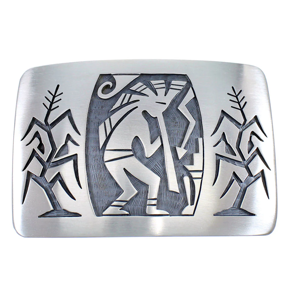 Hopi Kokopelli Corn Stalk Silve