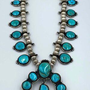 Exquisite Navajo Tommy Jackson Squash Blossom Necklace & Earrings Set