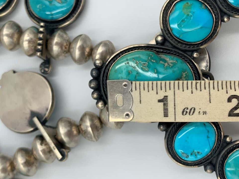 Exquisite Navajo Tommy Jackson Squash Blossom Necklace & Earrings Set - Image 9