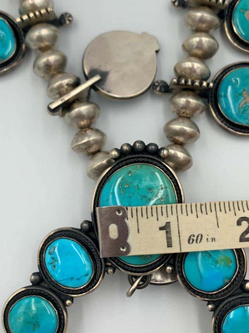 Exquisite Navajo Tommy Jackson Squash Blossom Necklace & Earrings Set - Image 10