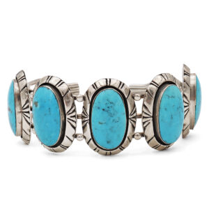 Stunning Vintage Navajo Turquoise Cuff – Bold Sterling Silver Statement Bracelet