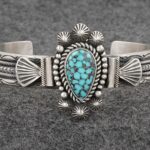 Kingman turquoise bracelet by Michael Calladitto