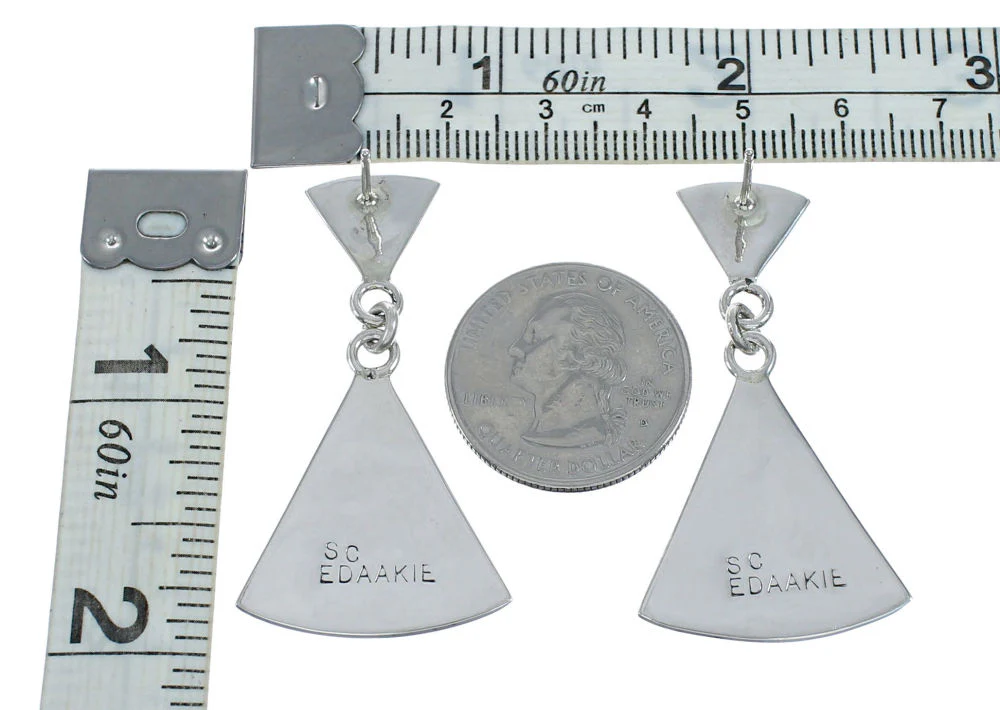 Multicolor Inlay Parrot Genuine Sterling Silver Zuni Earrings - Image 3