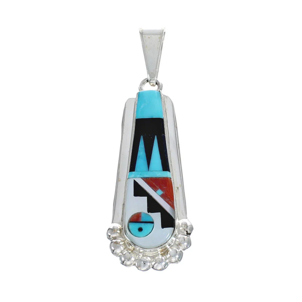 Multicolor Inlay Sterling Silve