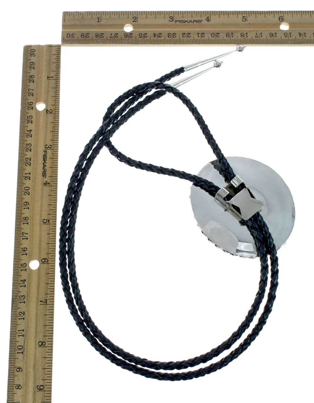 Genuine Bolo Tie Navajo Sterling Silver And Pink Quartz - Image 4