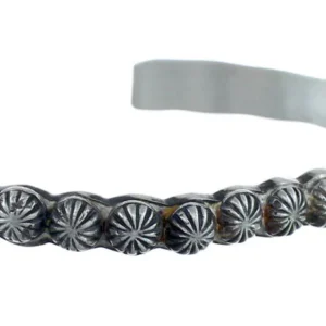 Native American Authentic Sterling Silver Cuff Bracelet
