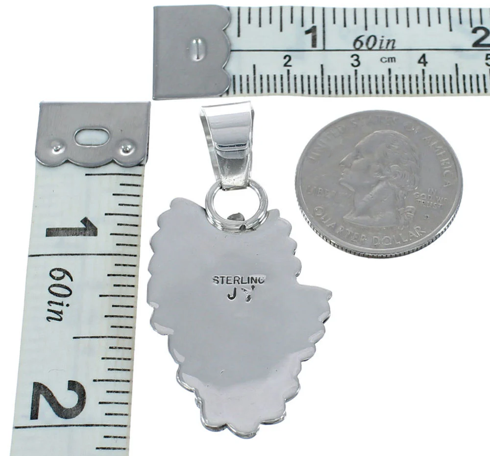 Blue Opal And Sterling Silver Native American Pendant - Image 3