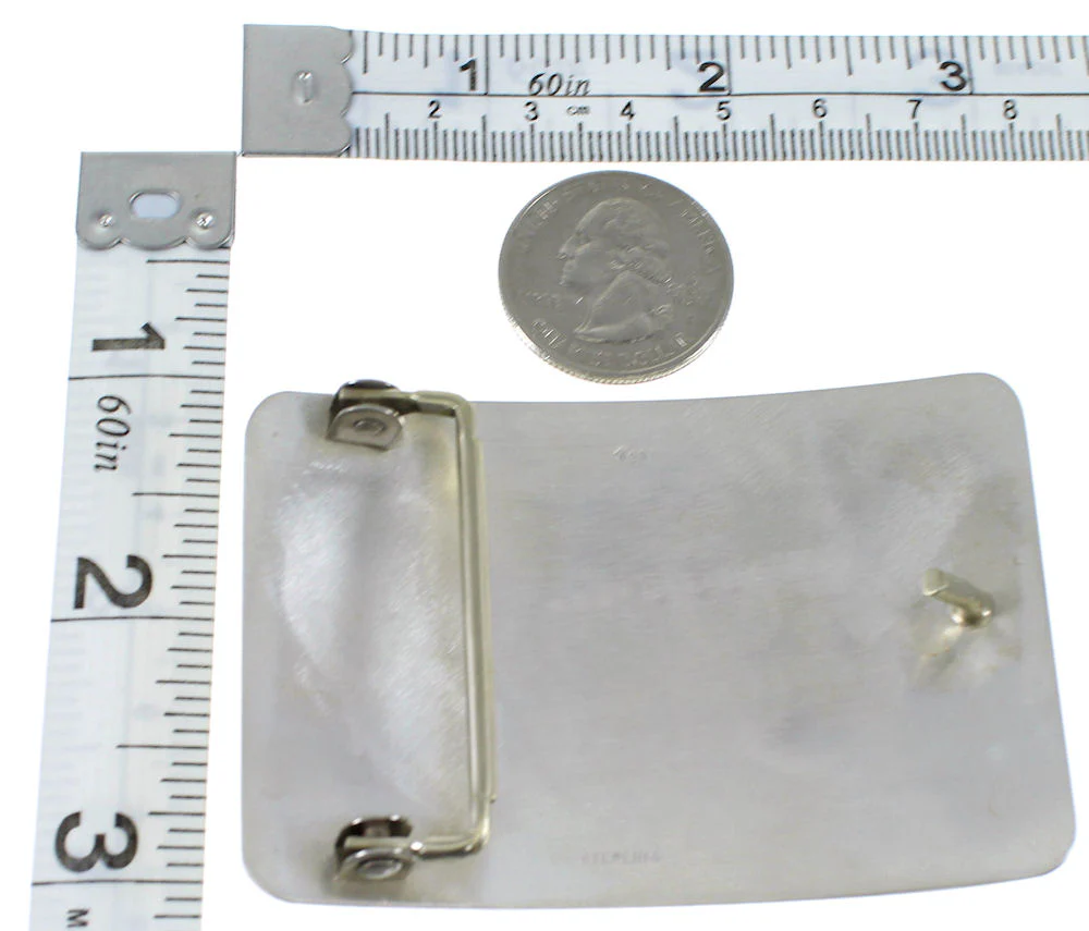 G. Phillips Bear Paw Water Wave Native American Belt Buckle - Image 3