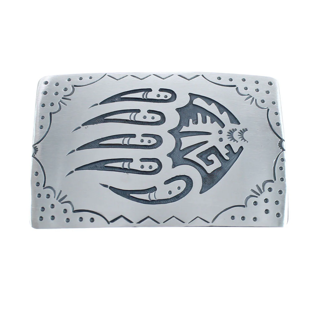 Navajo Bear Paw Belt Buckle Ste