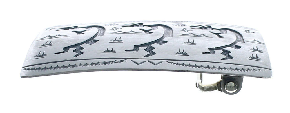 Navajo Kokopelli Belt Buckle Native American Sterling Silver - Image 2