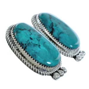 Native American Navajo Turquoise Sterling Silver Post Earrings