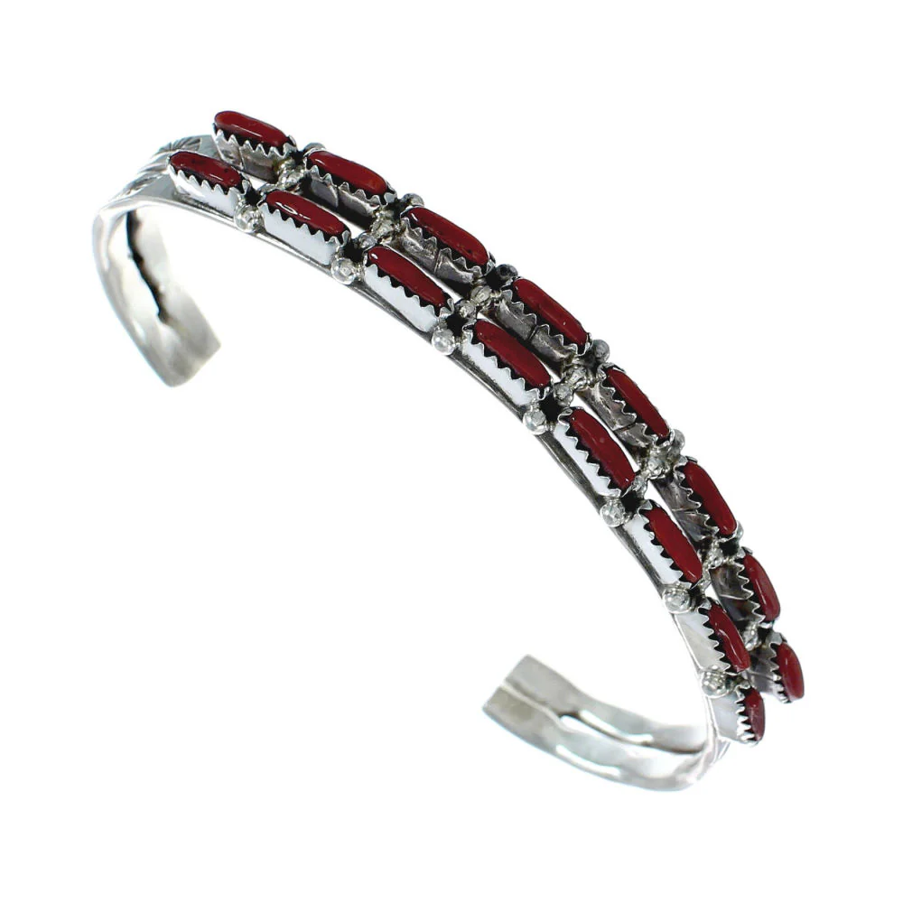 Navajo Coral Sterling Native Am