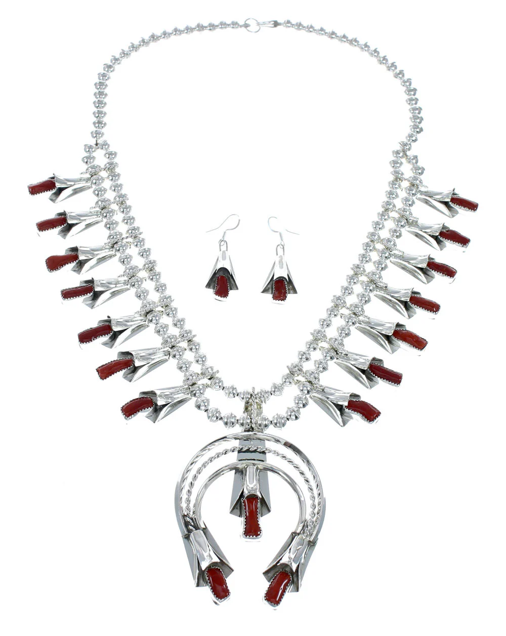 Navajo Coral Sterling Silver