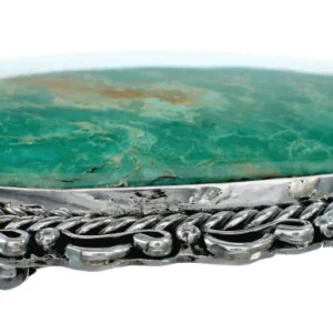 Navajo Genuine Belt Buckle Native American Sterling Silver Turquoise