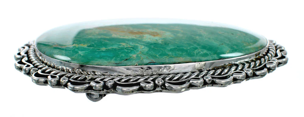 Navajo Genuine Belt Buckle Native American Sterling Silver Turquoise - Image 2