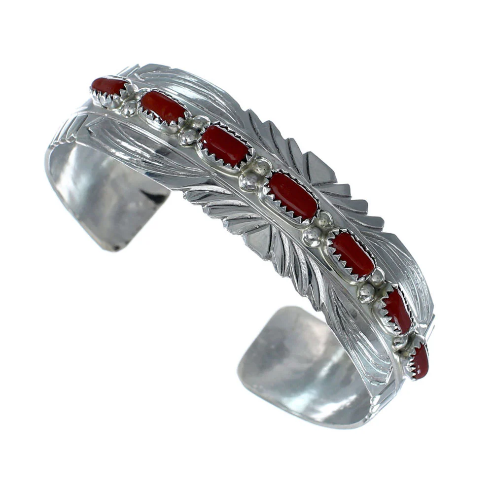 Navajo Genuine Coral Sterling