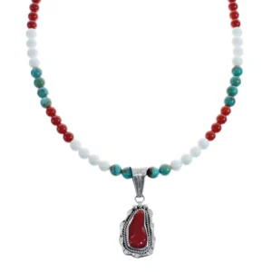 Navajo Multicolor Bead Pendant