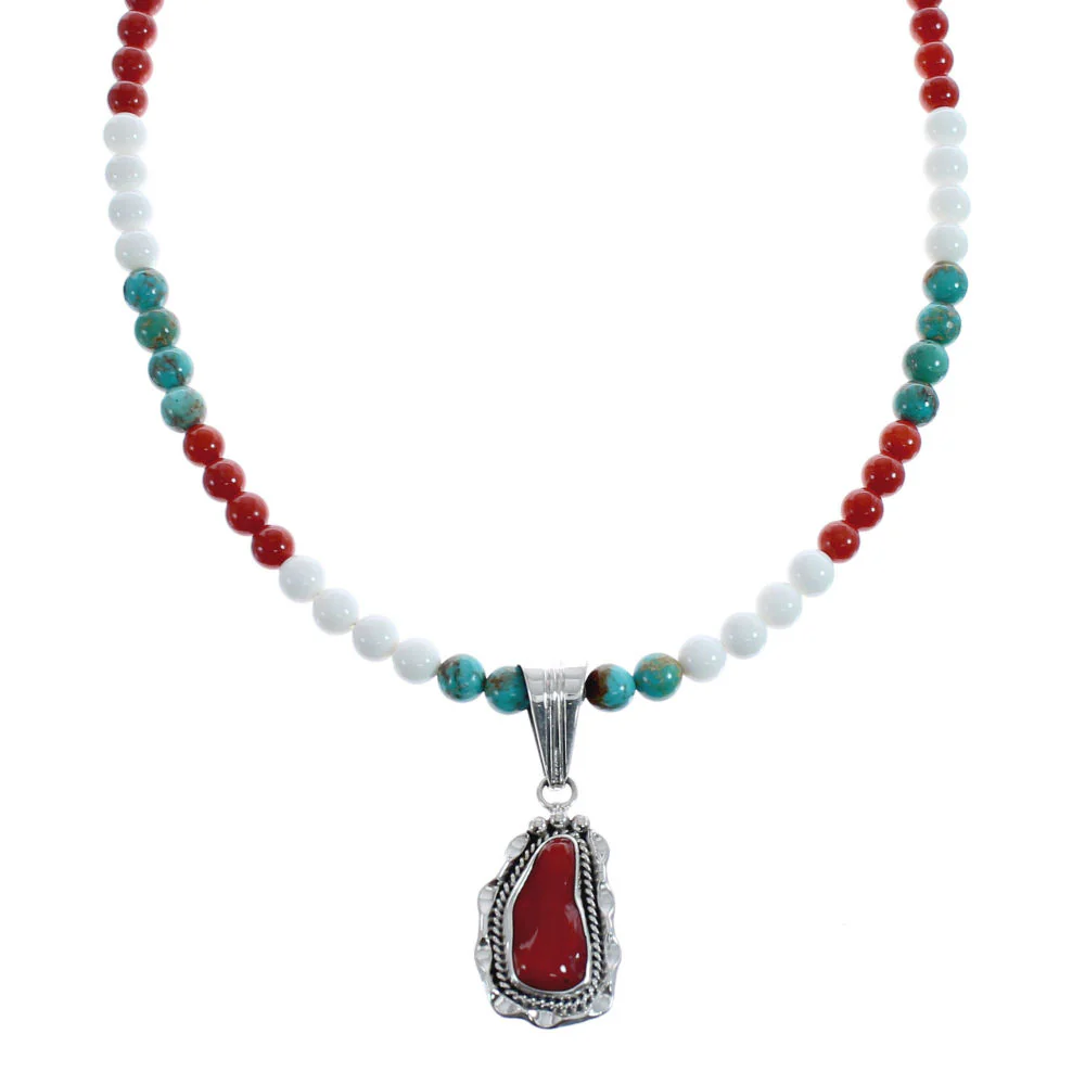 Navajo Multicolor Bead Pendant