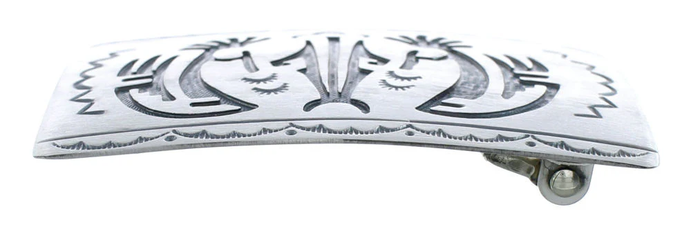 Native American Kokopelli Belt Buckle Navajo Sterling Silver - Image 2