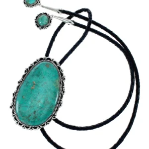 Navajo Bolo Tie Turquoise Sterling Silver Native American