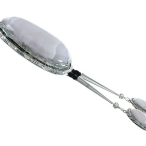 Navajo Quartz Bolo Tie Genuine Sterling Silver And Pink