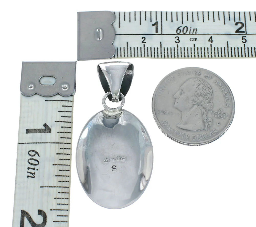 Navajo Real Opal And Sterling Silver Pendant - Image 3