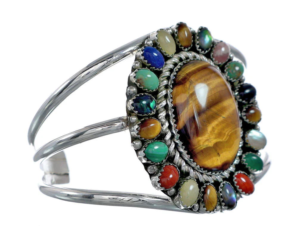 Navajo Sterling Silver Tiger Ey