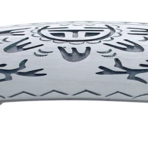 Navajo Sunface Corn Belt Buckle Native American Sterling Silver