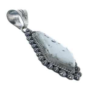 Navajo Wild Horse Turquoise And Authentic Sterling Silver Pendant