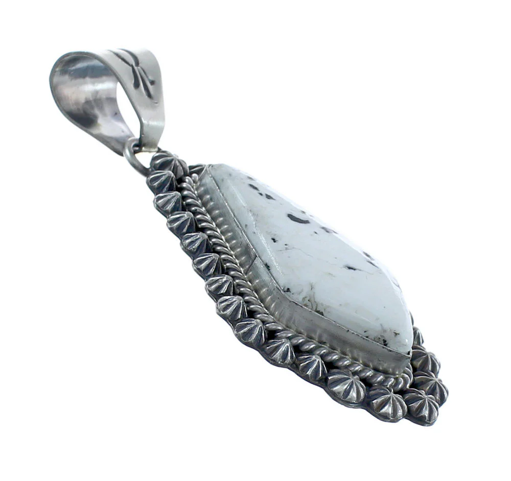 Navajo Wild Horse Turquoise And Authentic Sterling Silver Pendant - Image 2