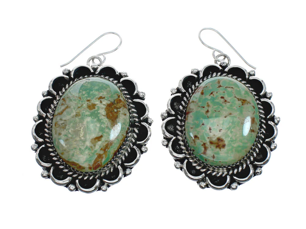 Navajo Kingman Turquoise Sterling Silver Naja Squash Blossom Necklace Set - Image 7